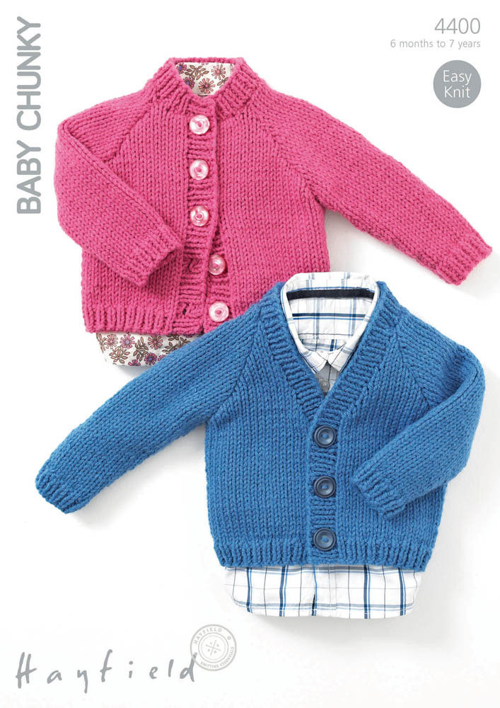 Cardigans in Hayfield Baby Chunky 4400