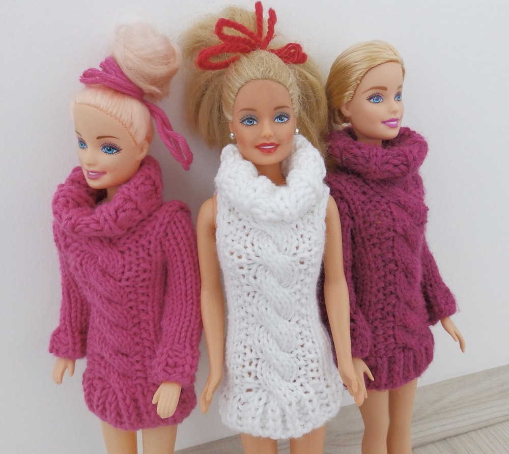 Barbie Cable Tunic Knitting pattern by Alexandra Mihajlova Knitting