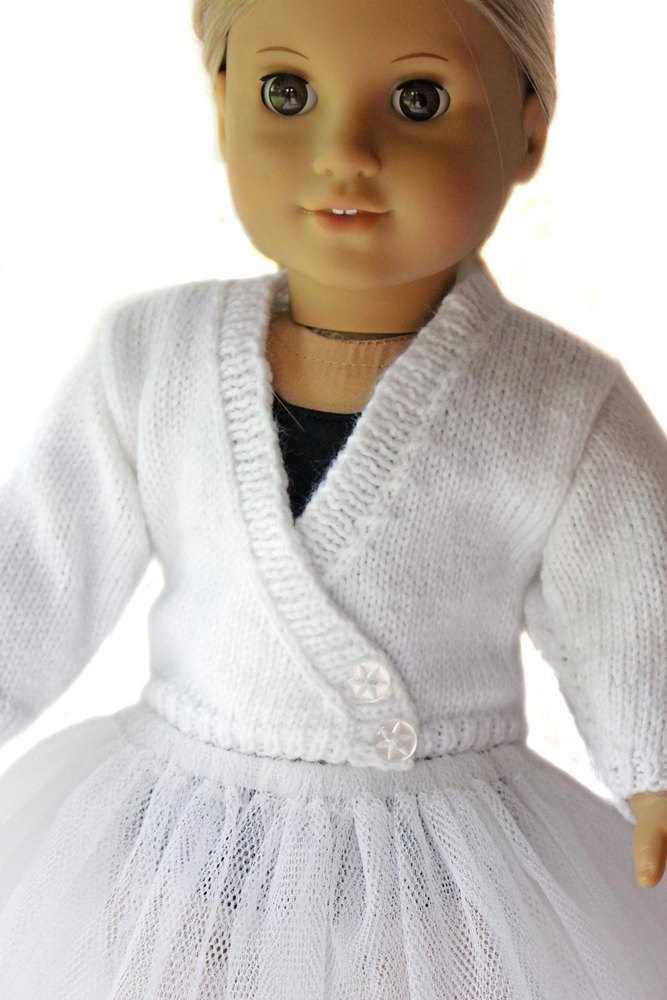 Ballet Sweater for 18 inch Dolls Knitting pattern by Doll