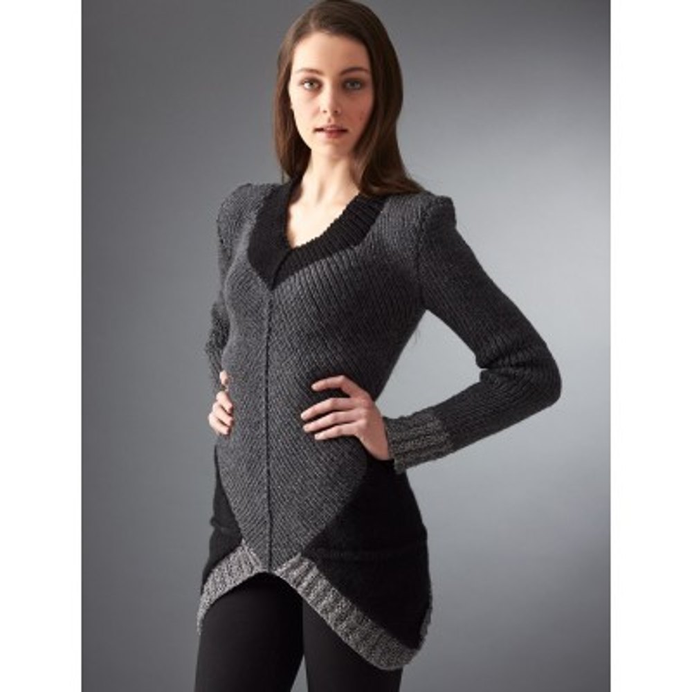 District 12 Sweater in Patons Metallic | Knitting Patterns | LoveKnitting