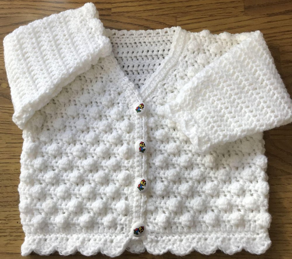 Bobble Cardigan for Baby or Child (1029) Crochet pattern