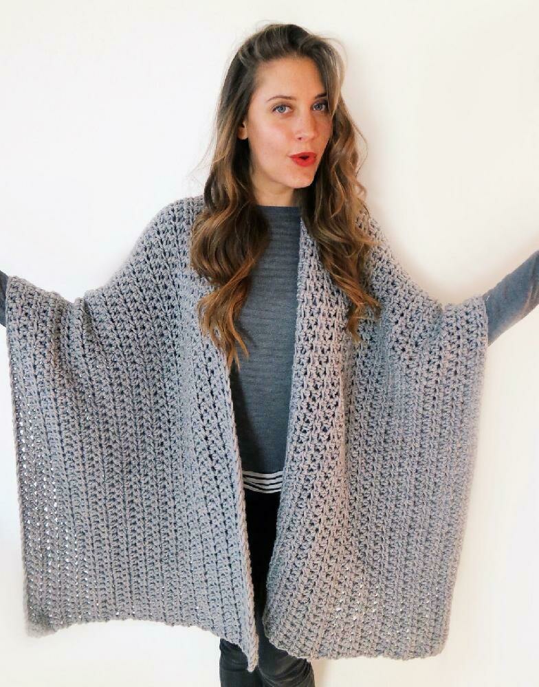 Blanket Ruana Poncho Crochet pattern by Two of Wands | Knitting ...
