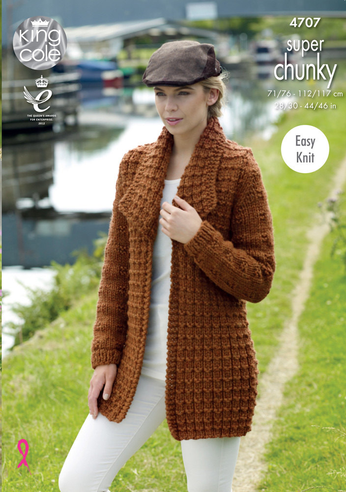Jacket & Sweater in King Cole Big Value Super Chunky - 4707 - Leaflet