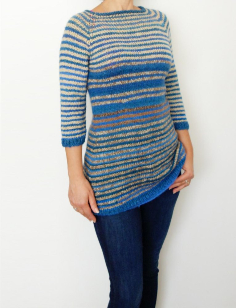Striped Sweater Knitting pattern by CamexiaDesigns