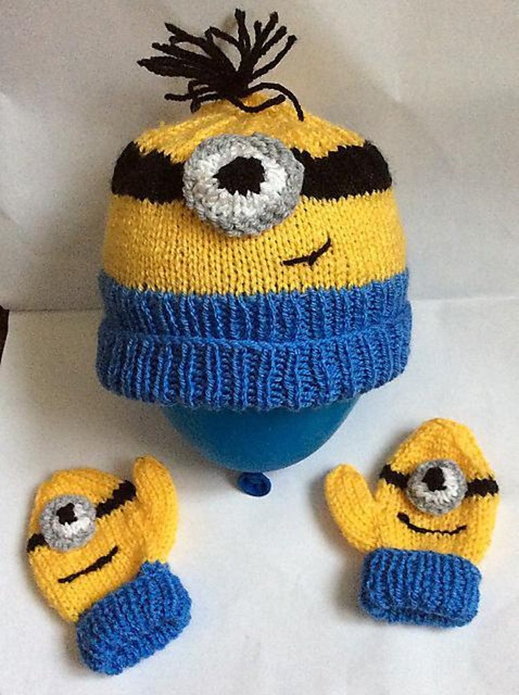 Toddler Minion Hat Knitting pattern by Hennie