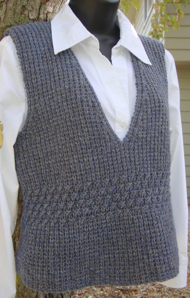 Waisted Vest Knitting pattern by KMDOriginals