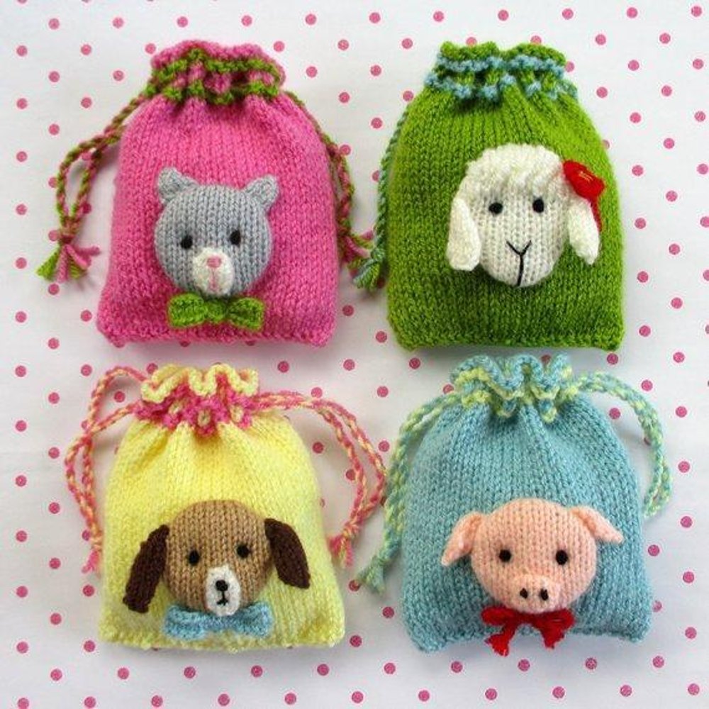 Fun Animal Bags Knitting pattern by Toyshelf