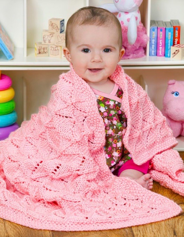 Precious Baby Blanket in Red Heart Soft Baby Steps Solids - LW2907 ...