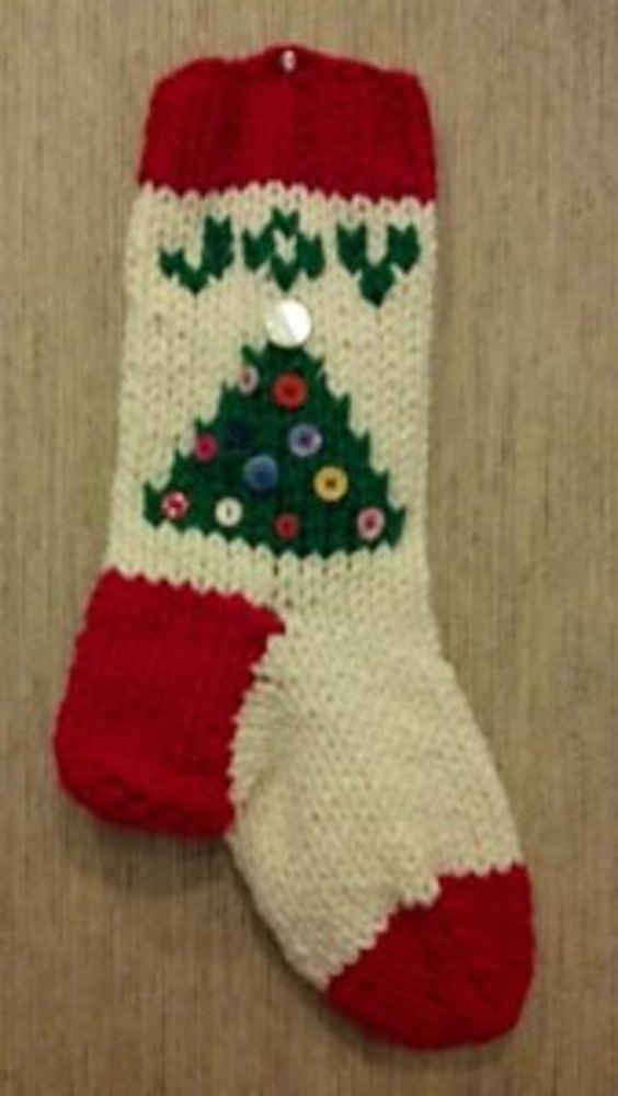 Easy Bulky Christmas Stocking Knitting pattern by Housewyfe Designs