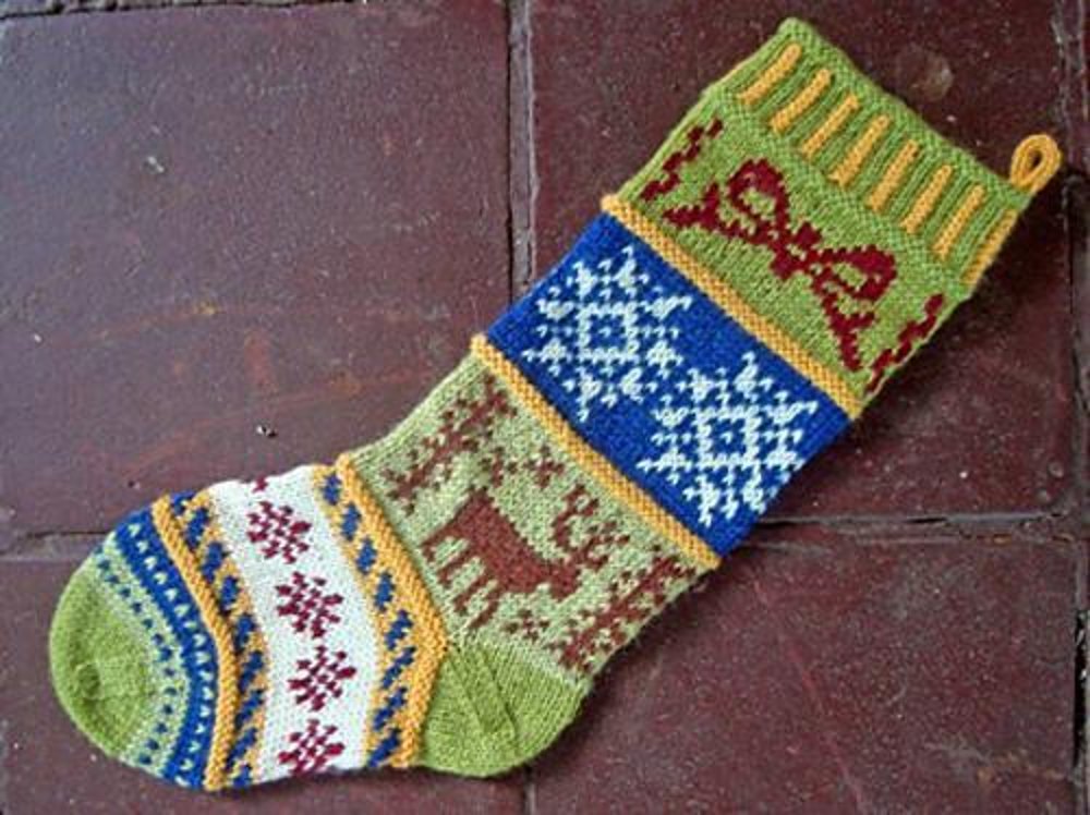 Mix-it-Up Christmas Stocking Stranded Colorwork Knitting ...