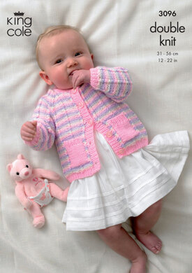 Cardigan, Sweater and Accessories in King Cole Baby DK - 3096