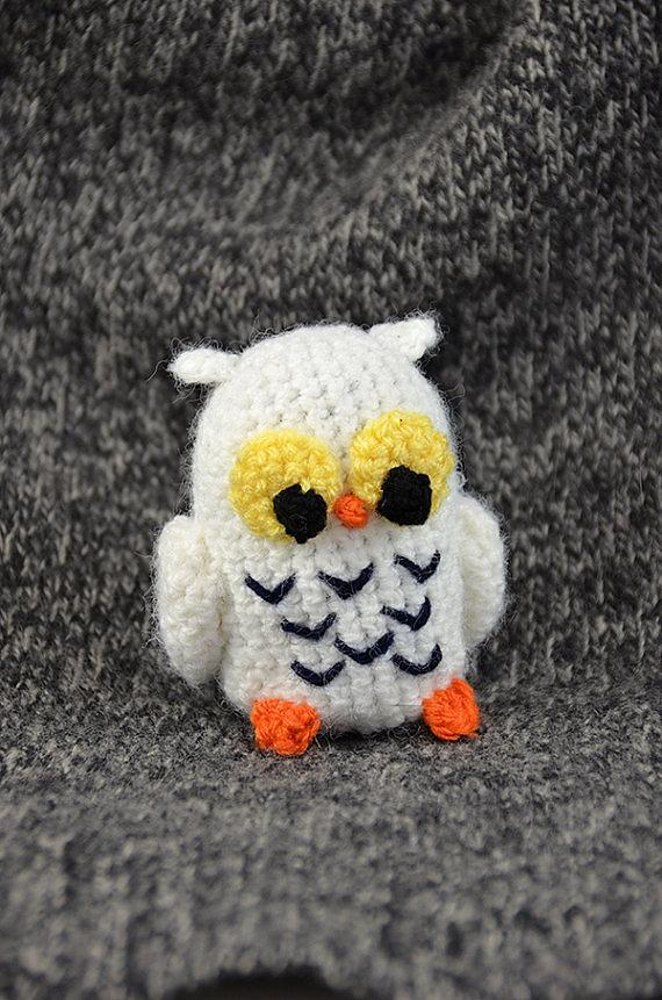 Henry the Snowy Owl Amigurumi Animal Crochet Small